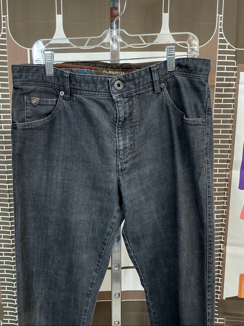 Alberto Modern Fit Menâs Black Denim Jeans . #2274
